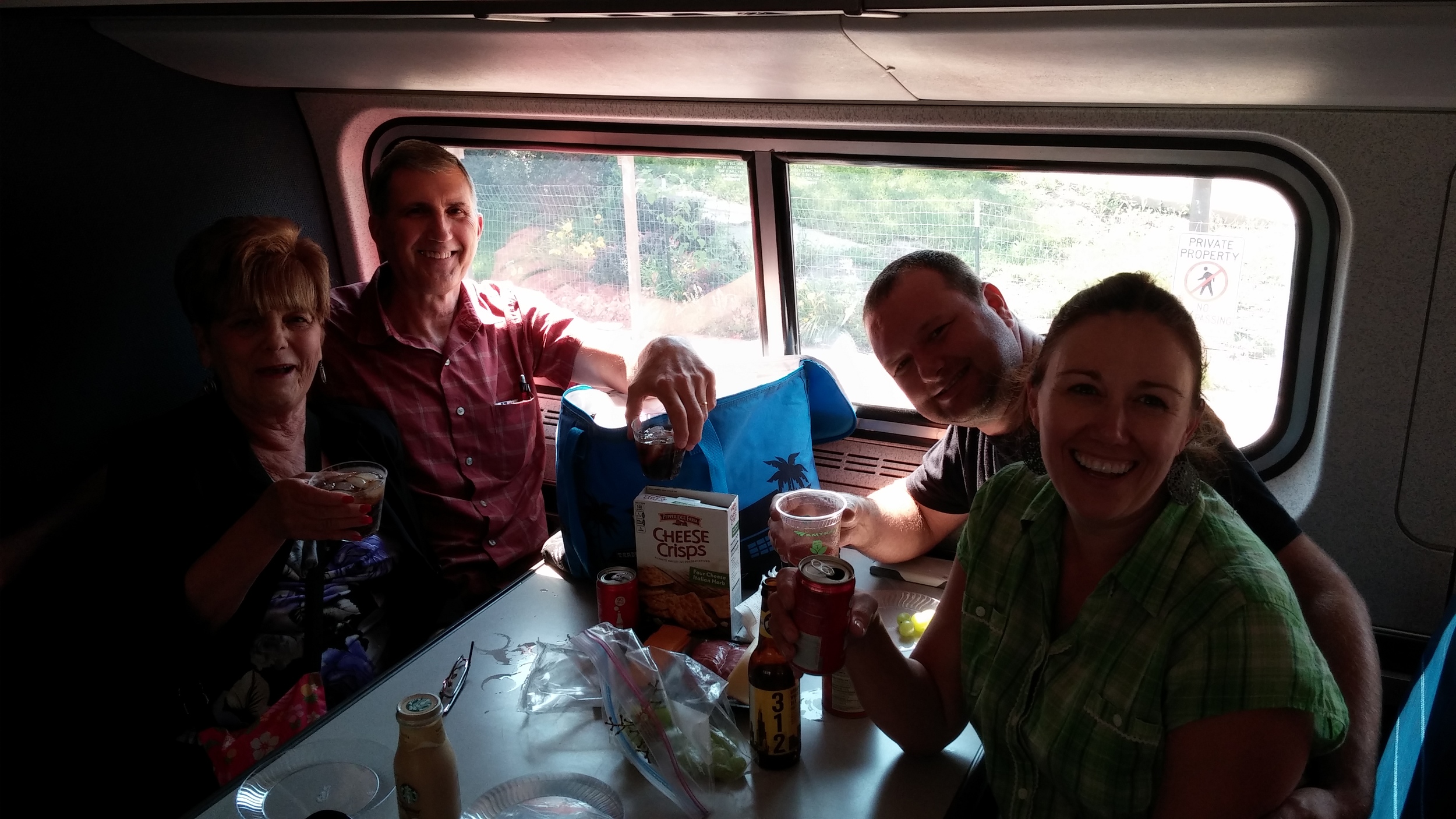 Cocktails on the train! 