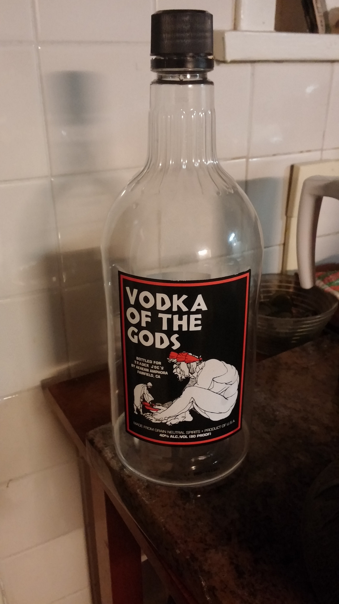 Vodka of the Gods - Much less expensive than beer. Also fewer calories. Not so interesting, however.