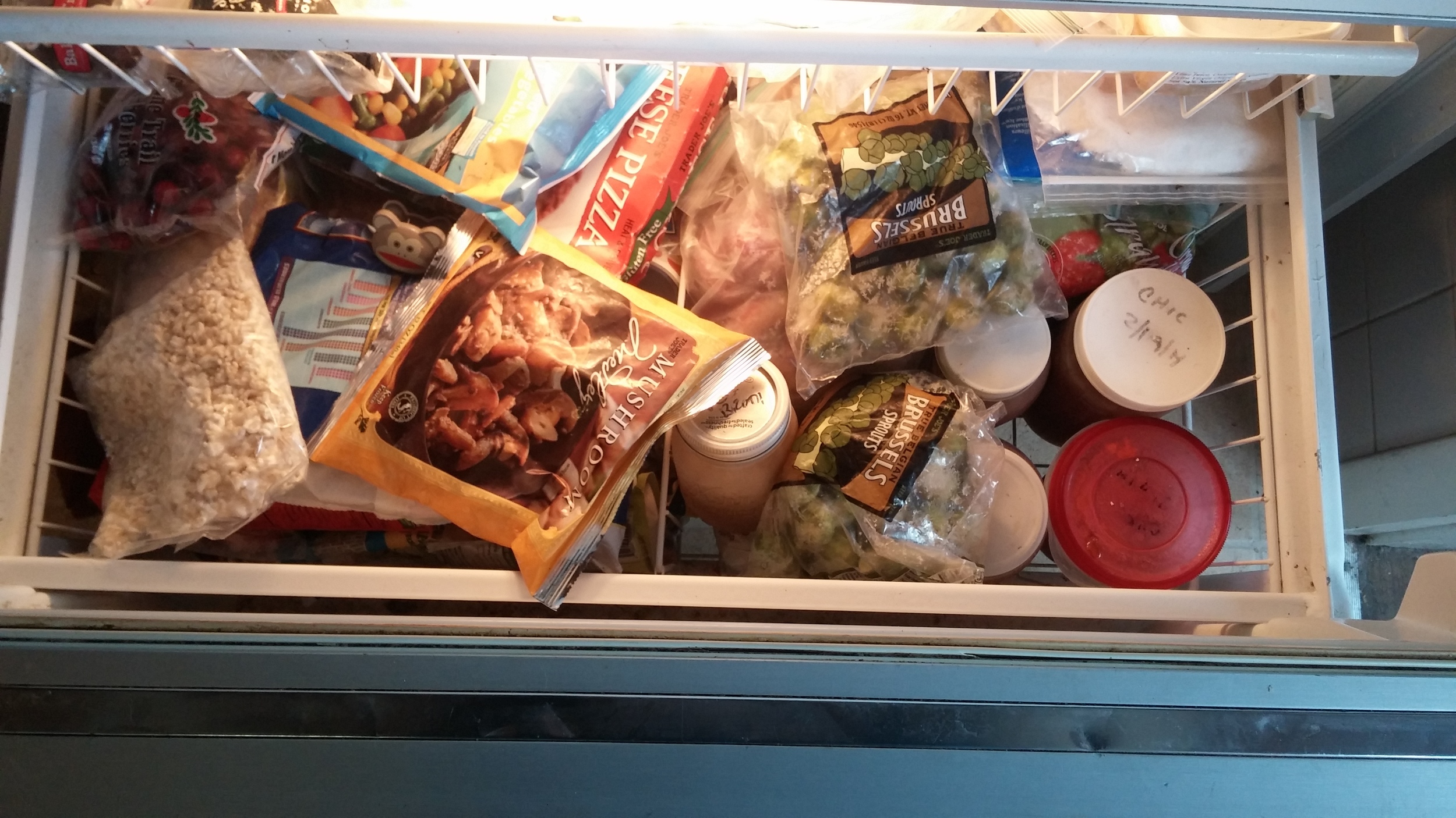 Those four jars all together make it look kind of organized. Trust me, it's not. 