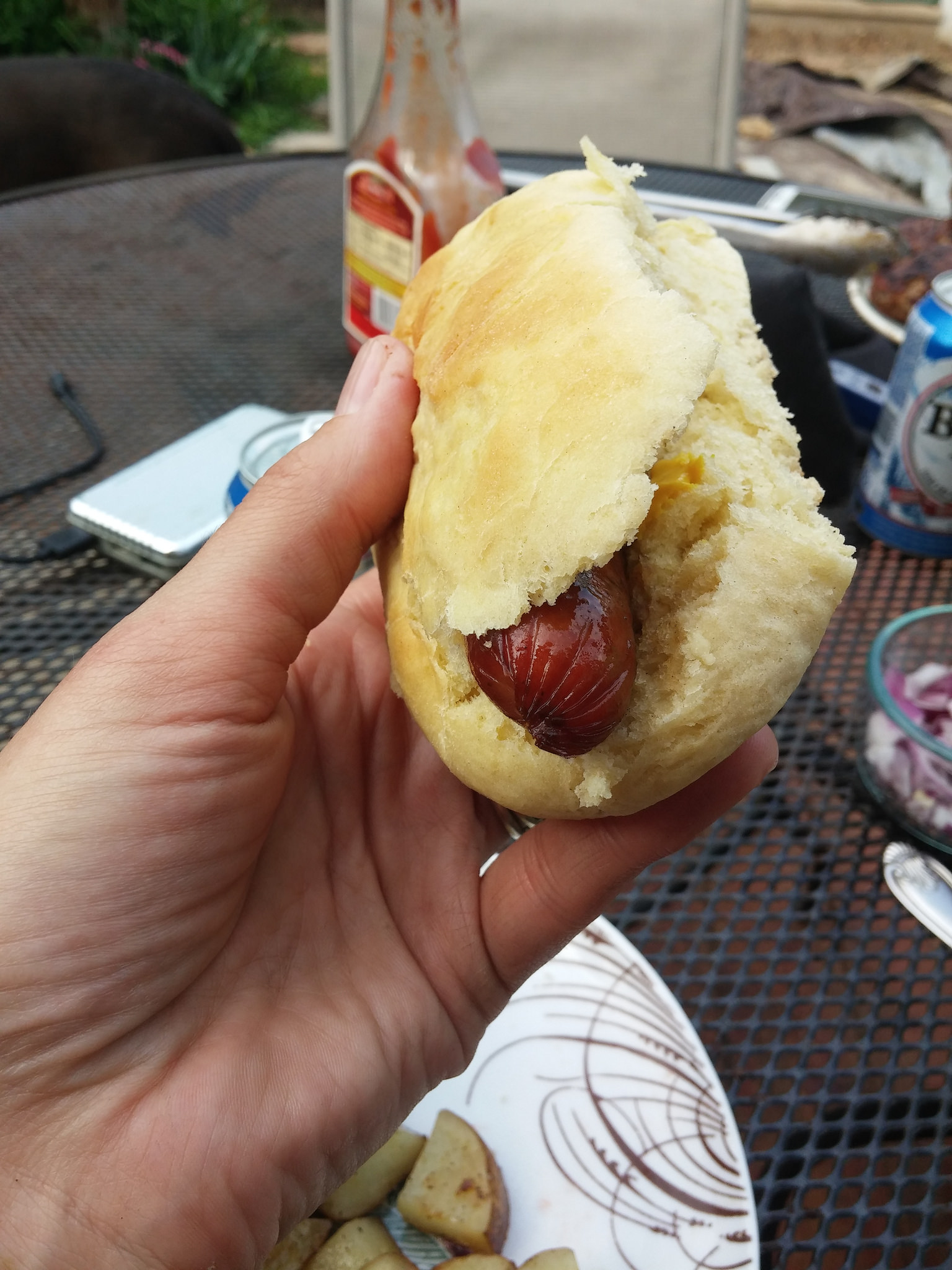 How many calories in that homemade hotdog bun? More than I thought, actually. 