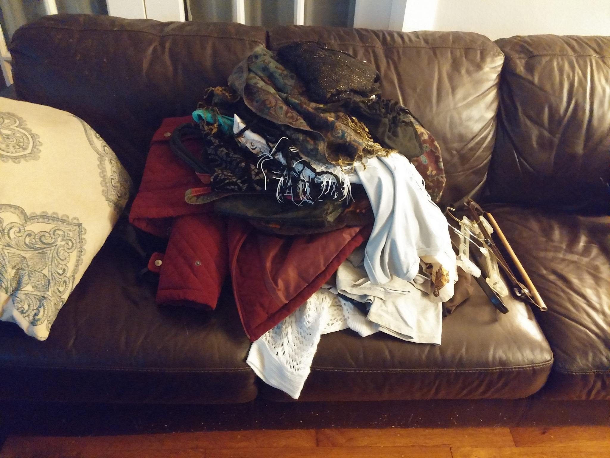 The giveaway/donation pile. 