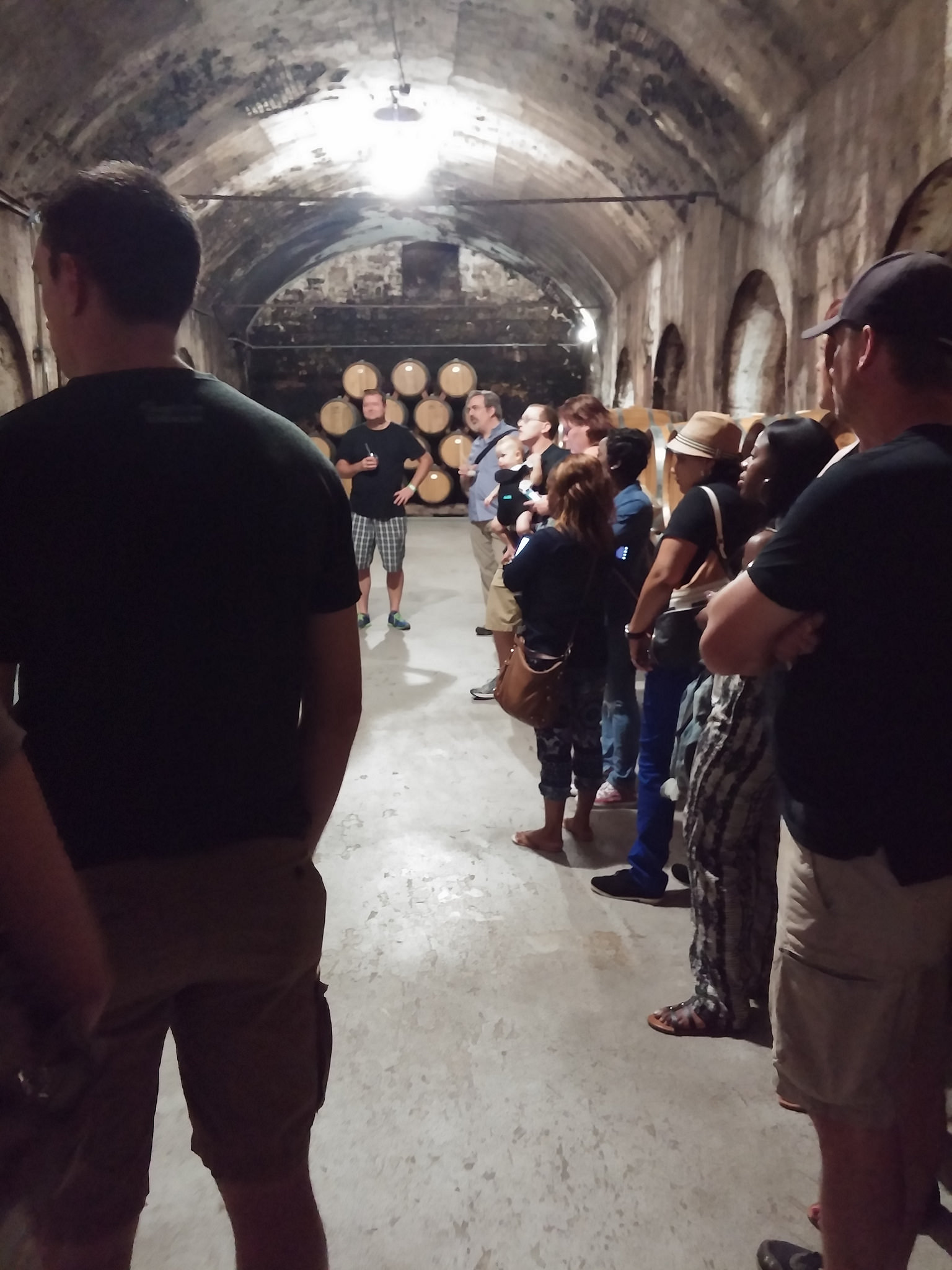 Cellar tour at Stone Hill Winery in Hermann, Missouri
