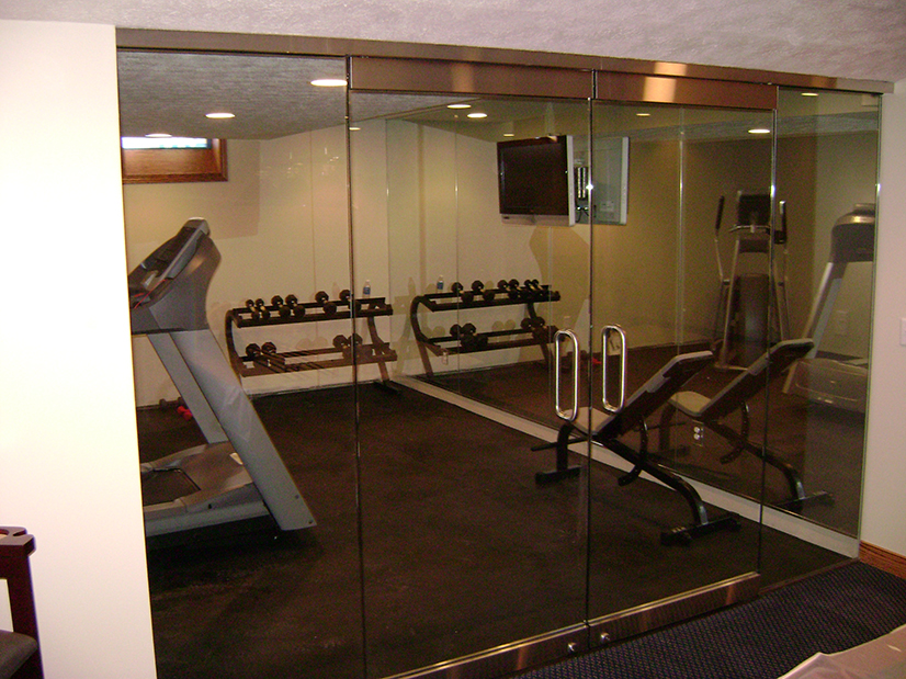 Exercise Room Doors and Mirrors