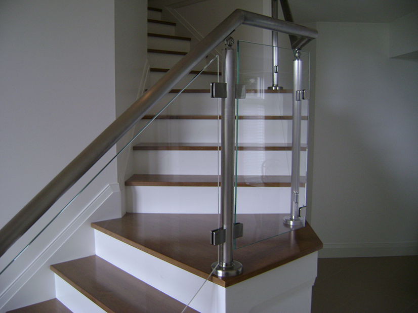 Glass Railing with Glass Clamps