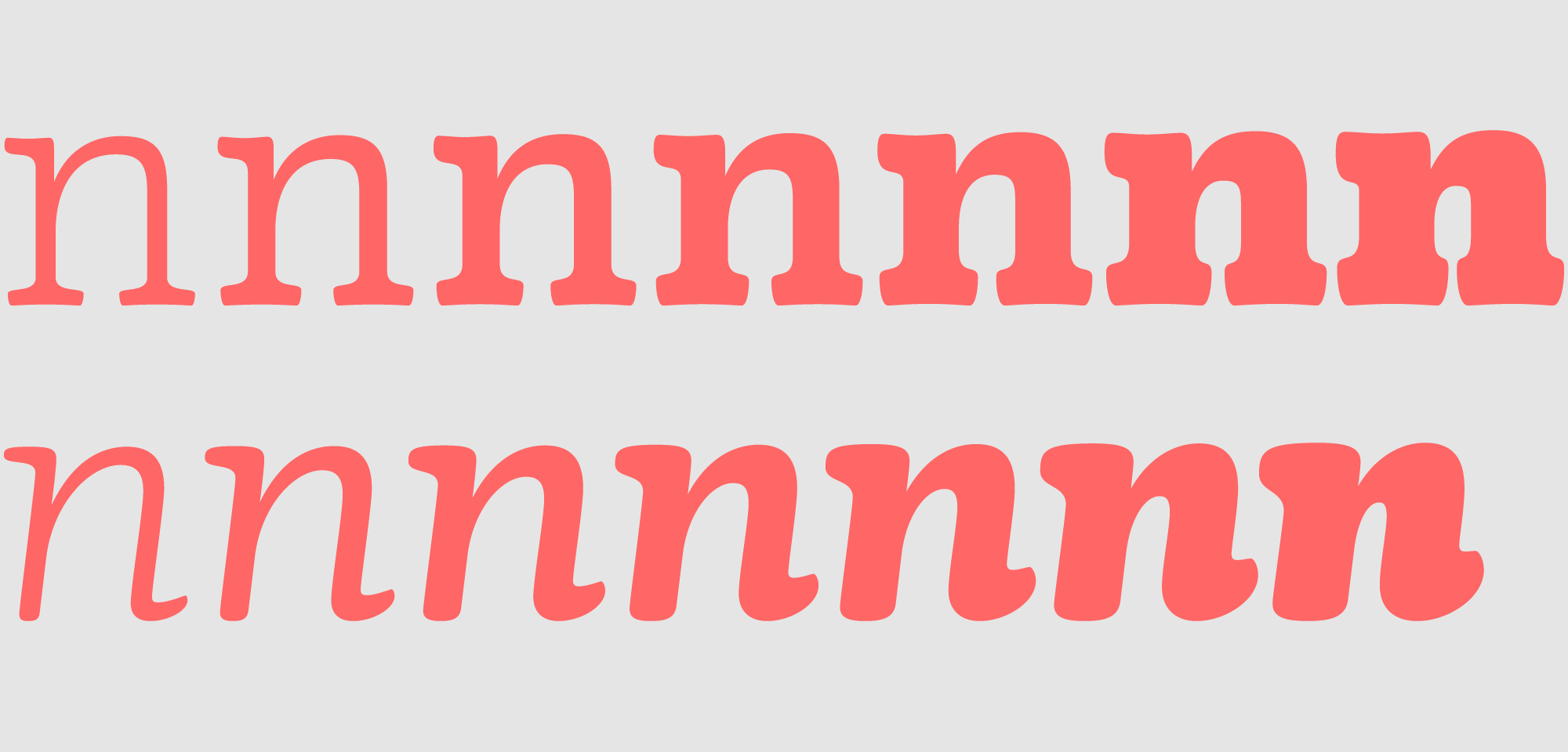 The whole family includes seven weights on roman and italic styles.