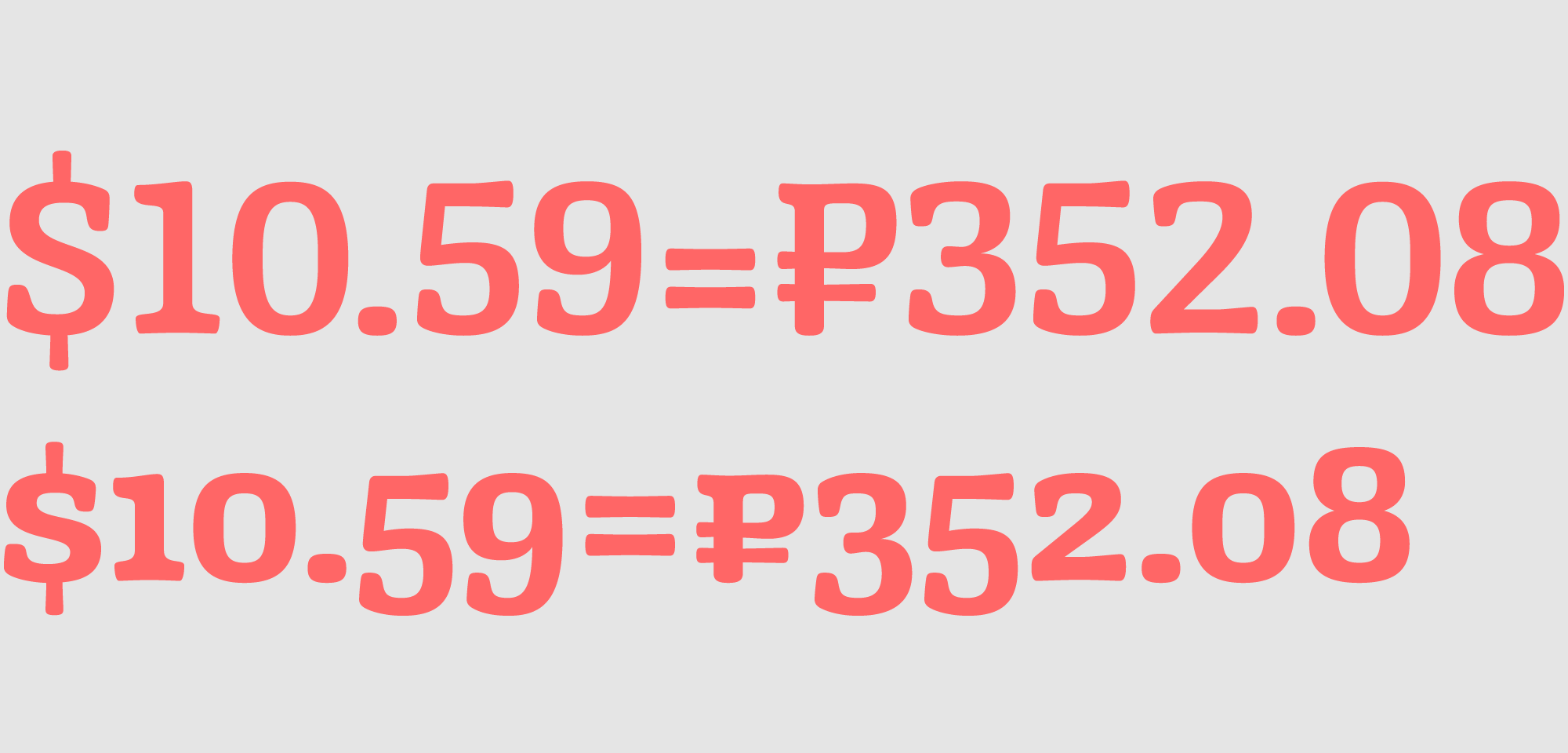 Lining and oldstyle numbers and currency symbols.