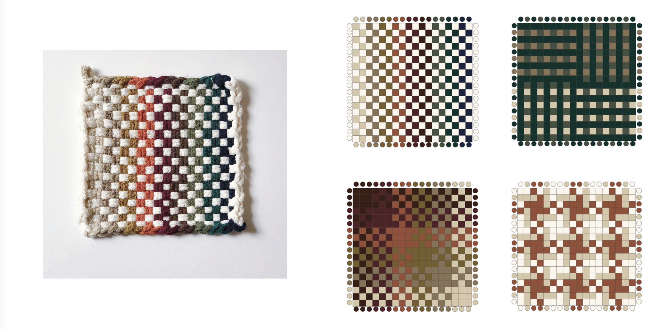 potholder loom designs: 140 colorful patterns — Weaver House