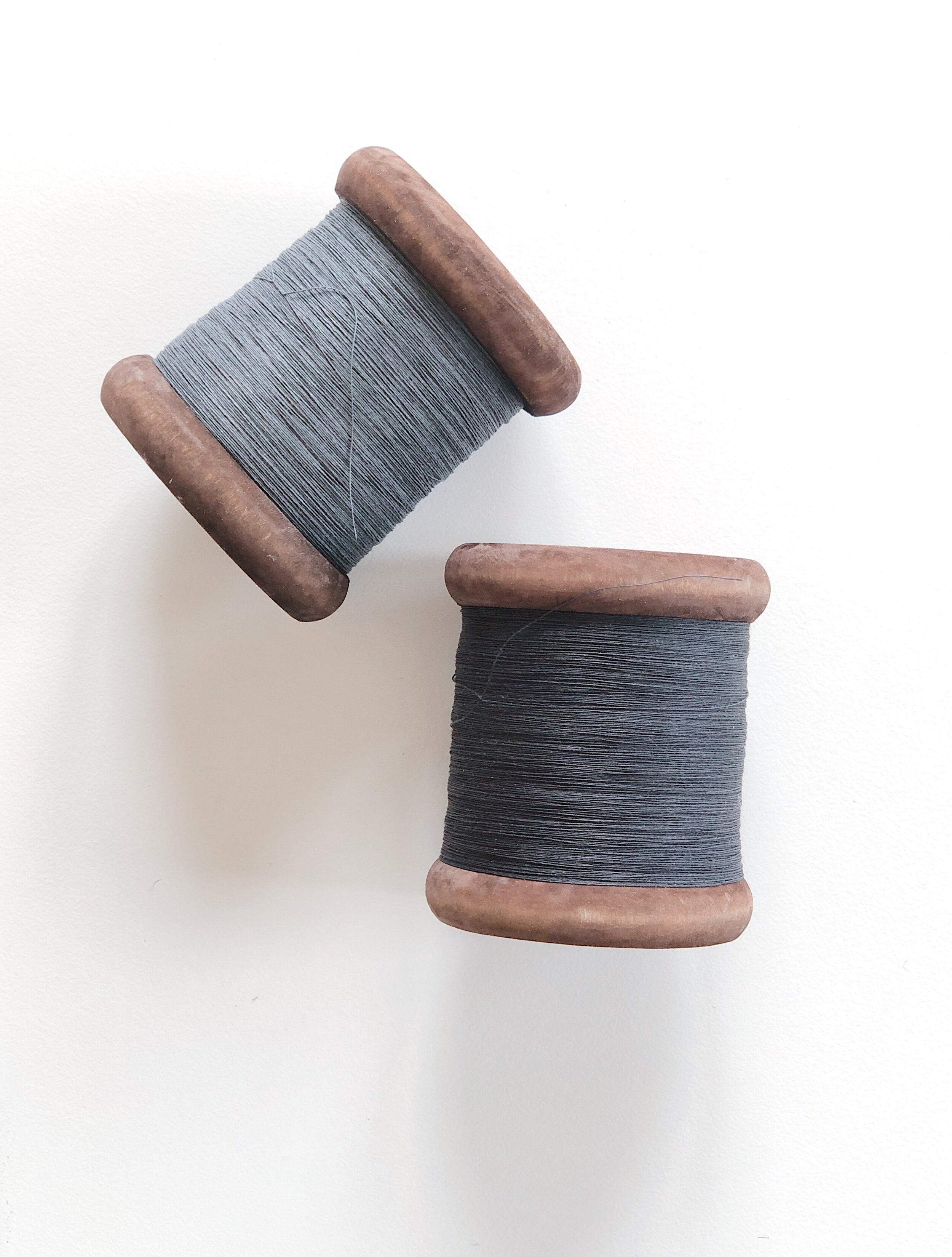 fine paper yarn: black and grey — Weaver House