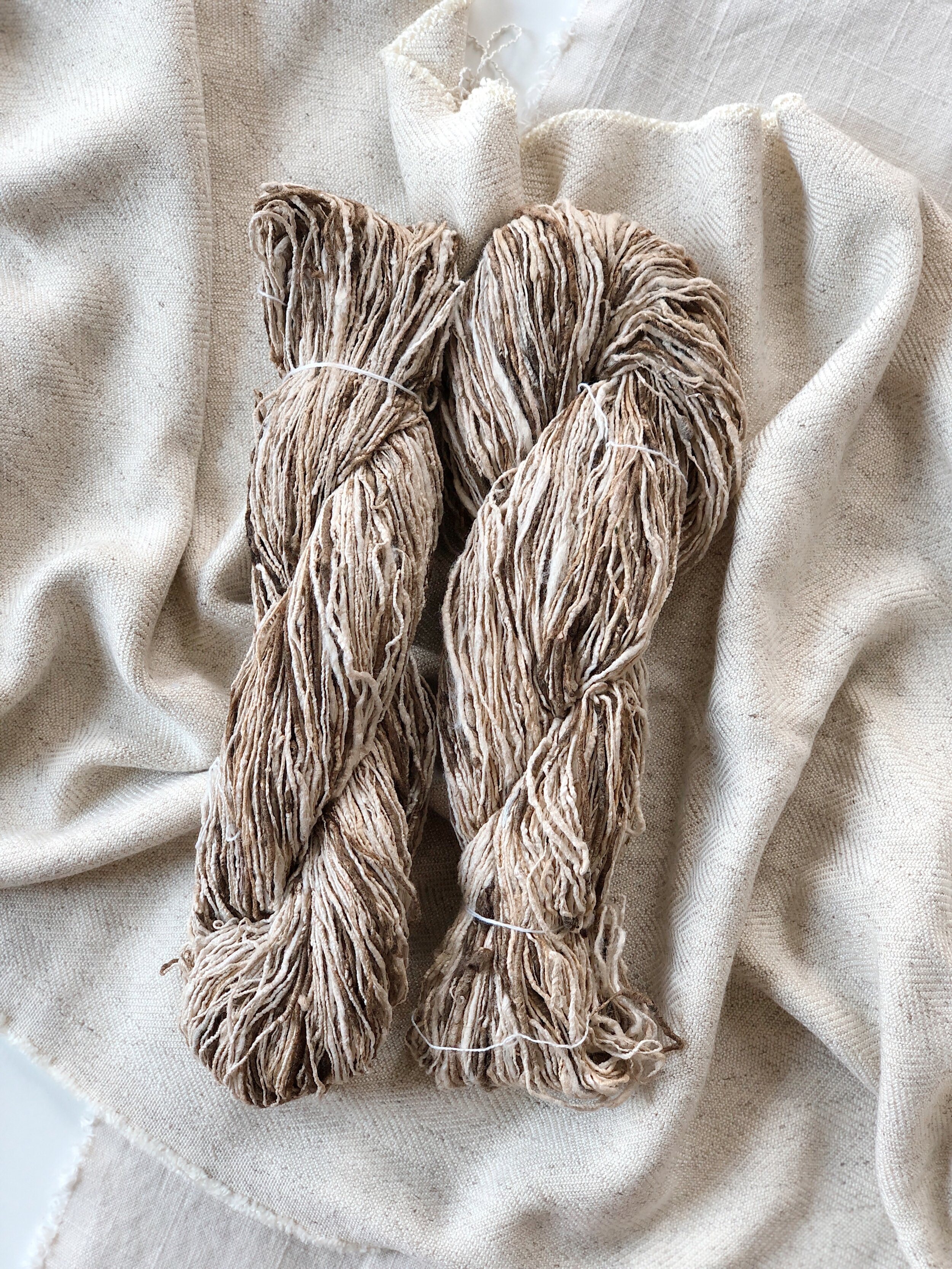 handspun eri and tassar silk — Weaver House