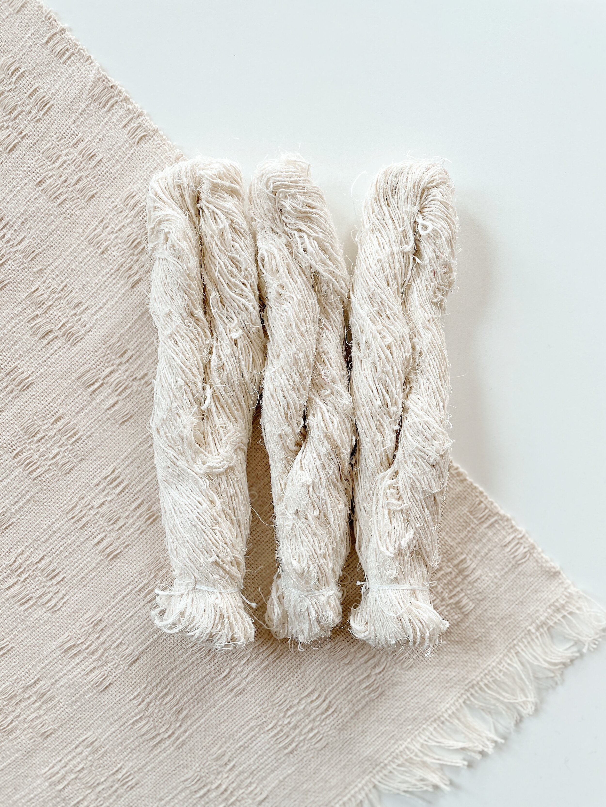 fine recycled linen thread: bleached — Weaver House