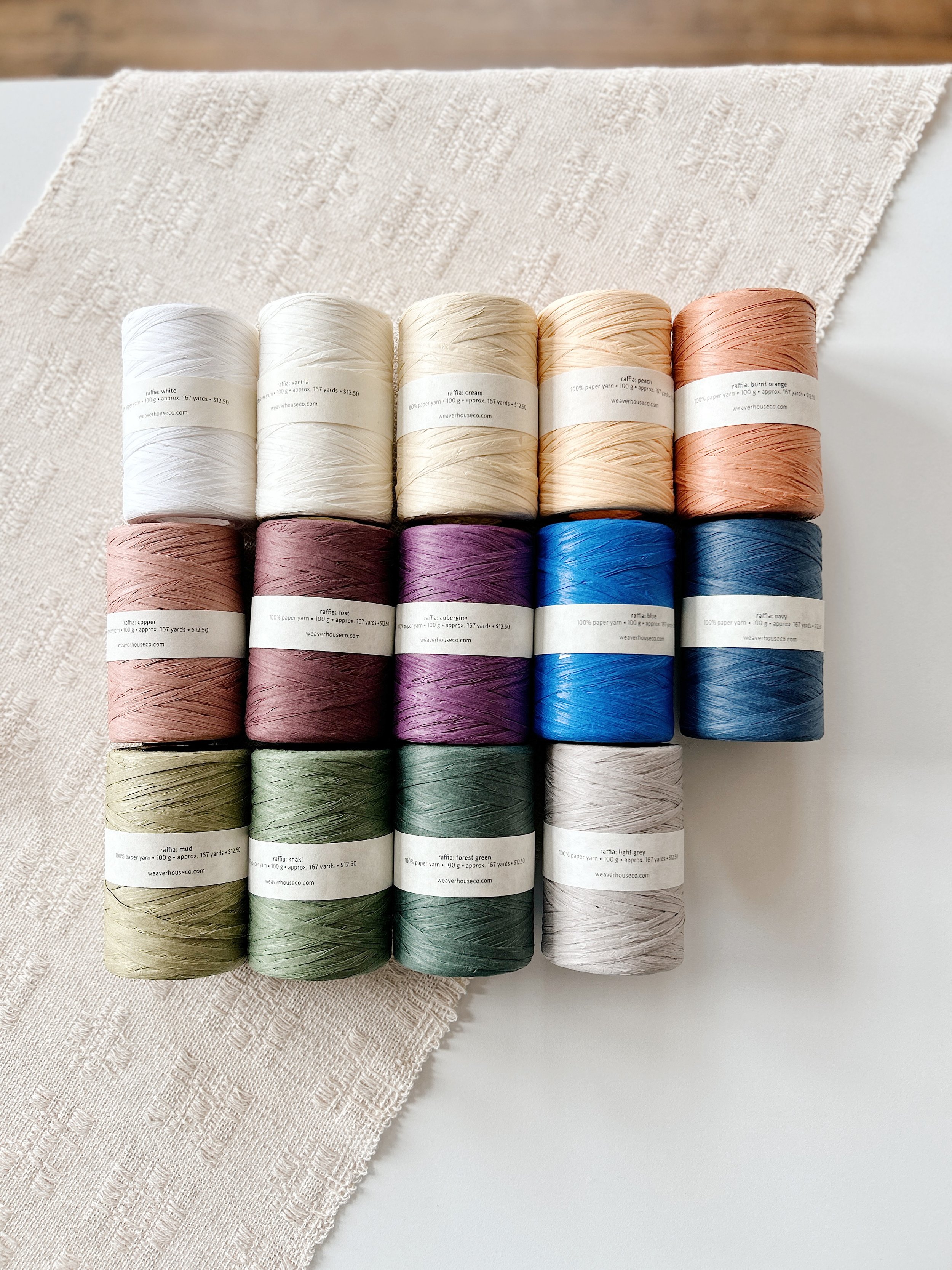paper raffia (12 colors) — Weaver House