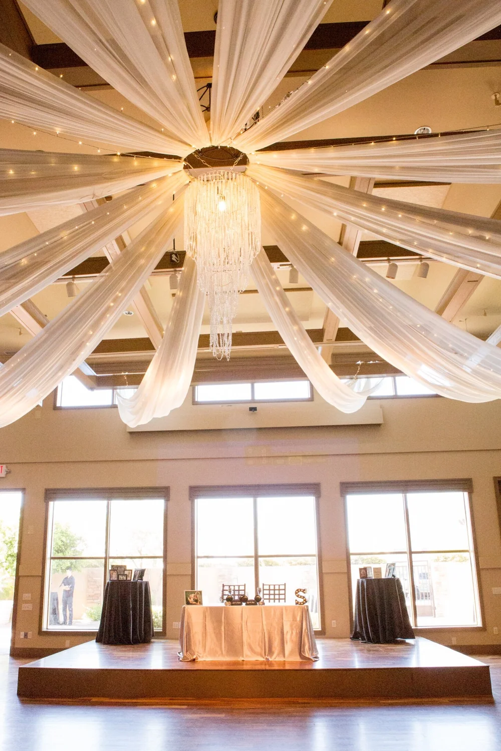 the ceiling package was part of our venue rental