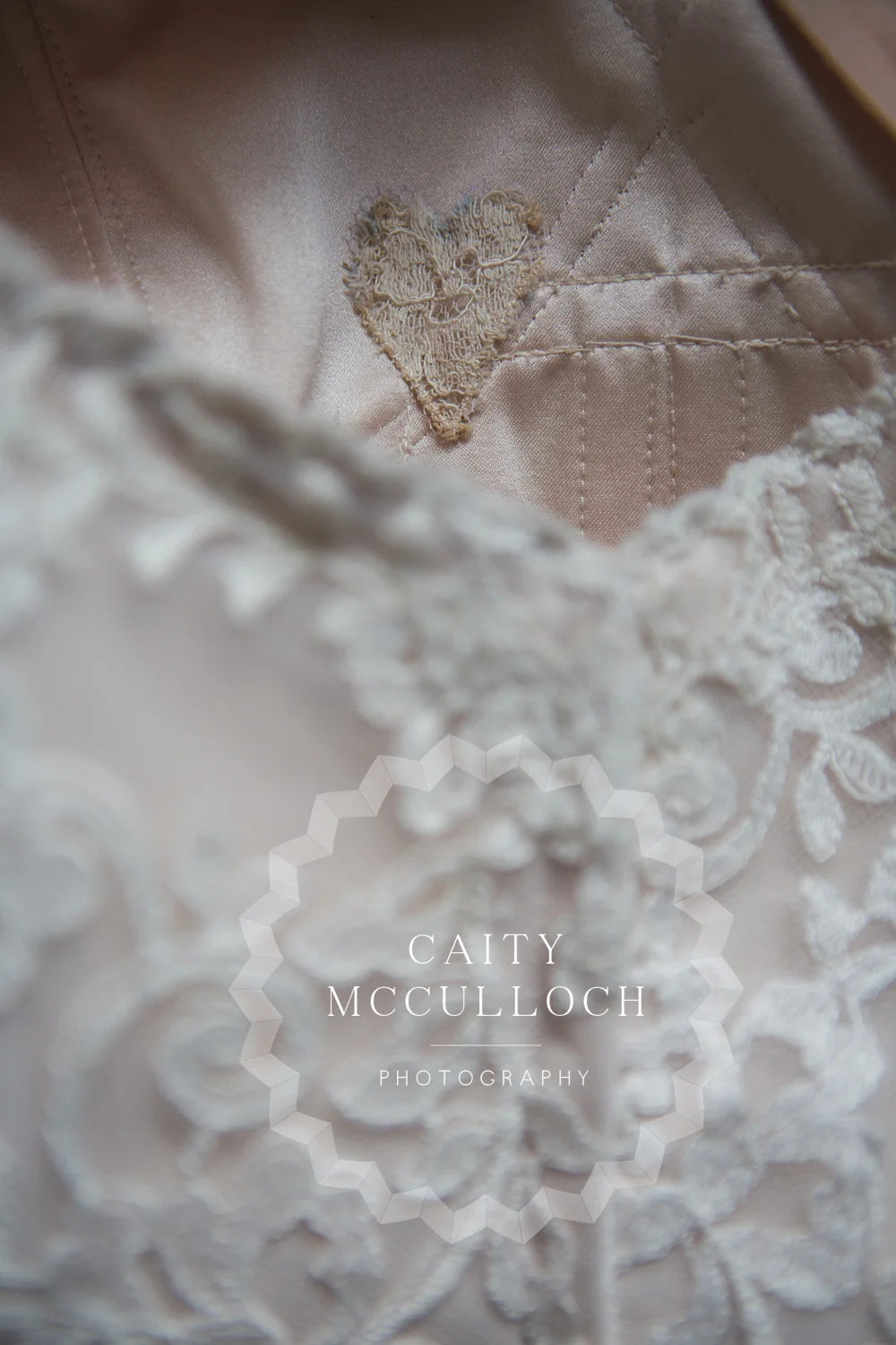 This amazing detail. Something old, a piece of Alannah's Grandmother's wedding gown, a special surprise for her on the morning of her wedding. 