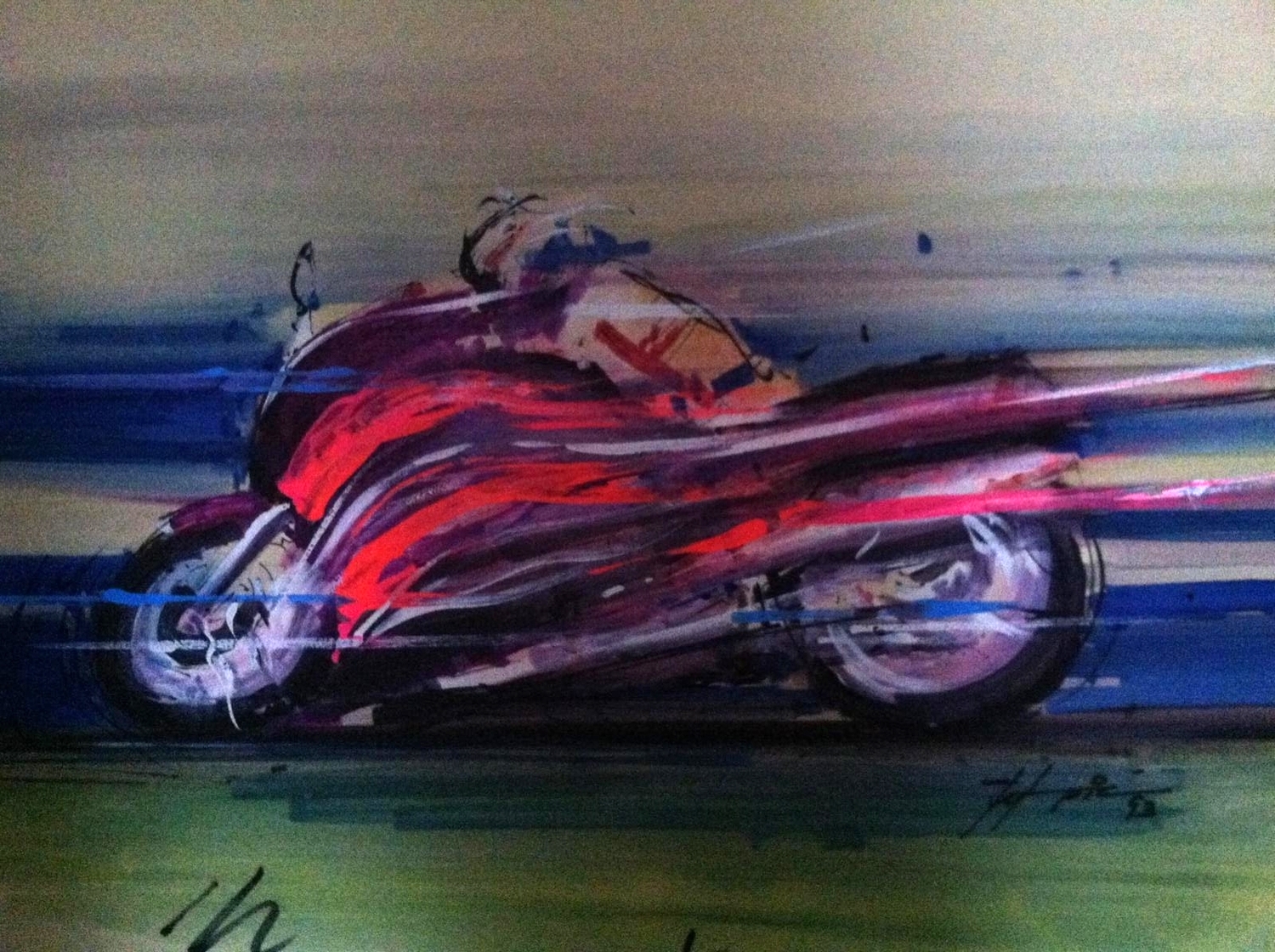 Motorcycle mural