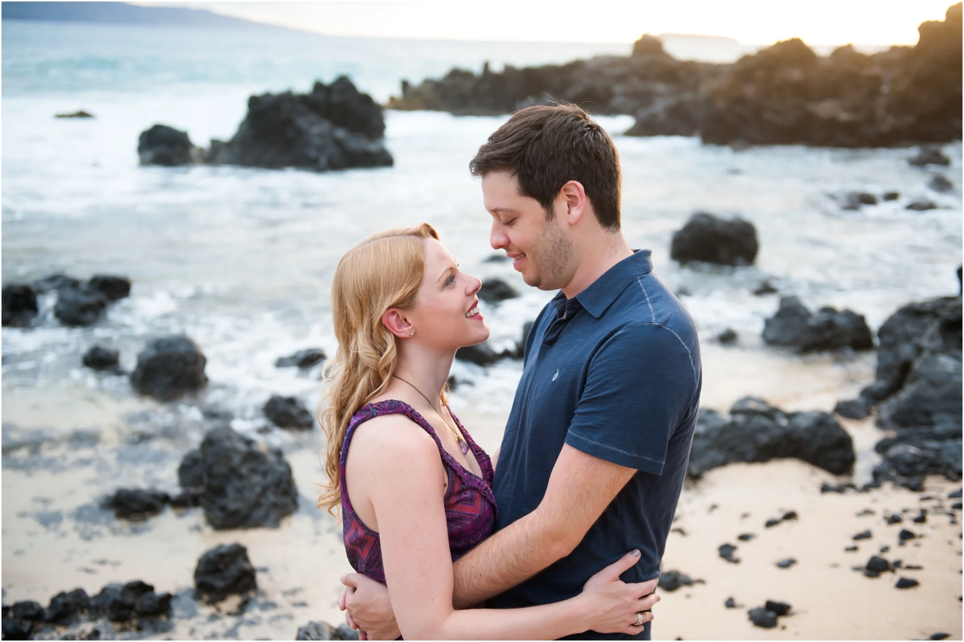 Christina + Jeff's Honeymoon Portraits at Makena Cove