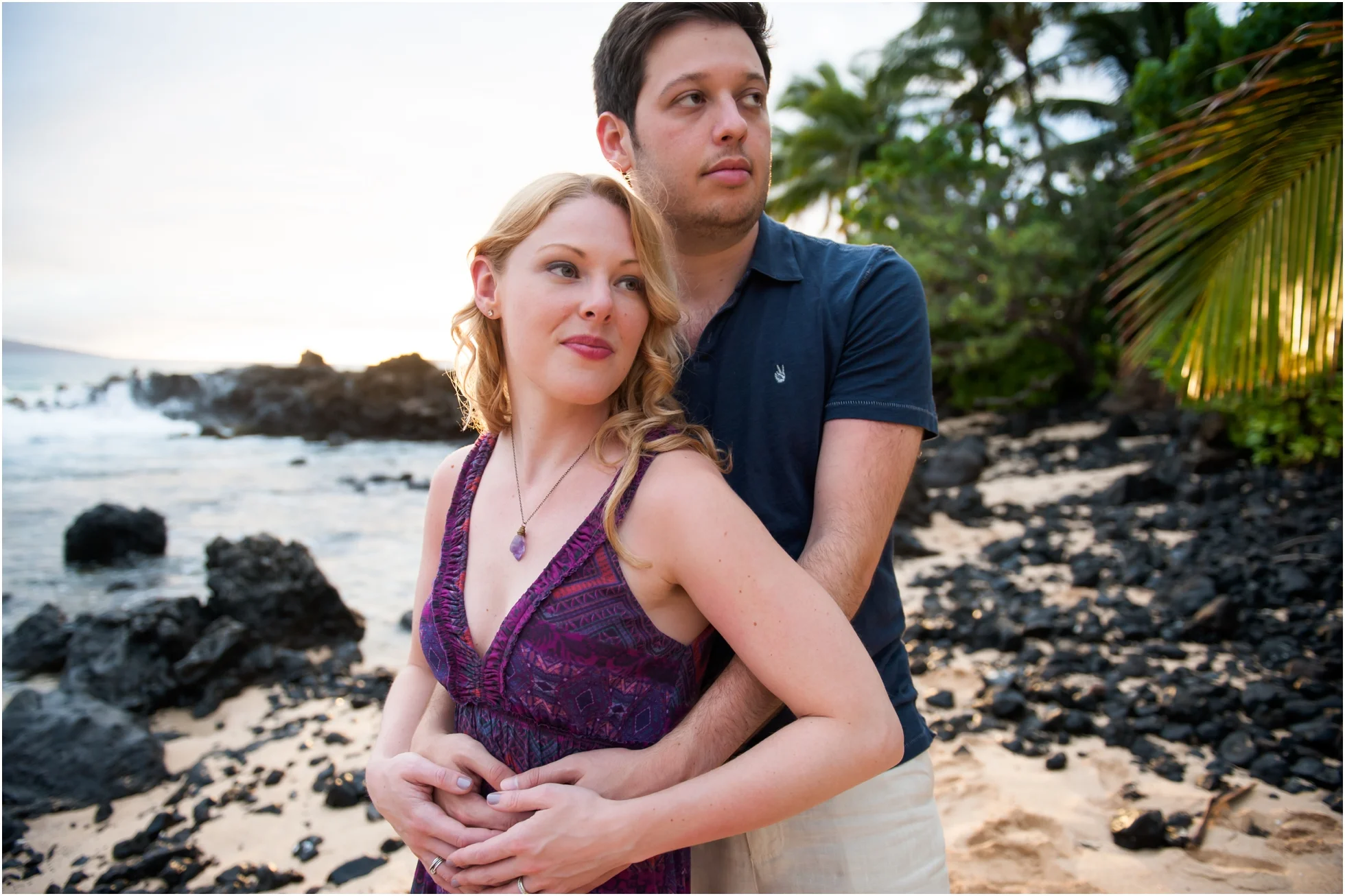 Christina + Jeff's Honeymoon Portraits at Makena Cove
