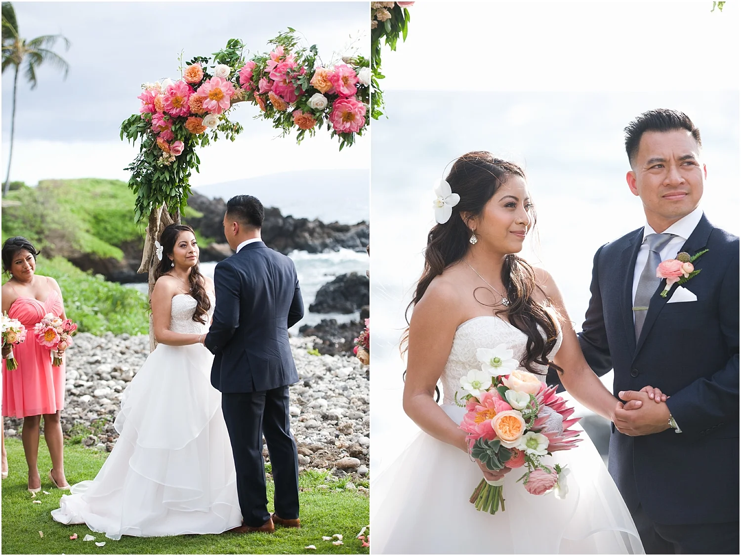 Romantic Maui Oceanfront Wedding at Kukahiko Estate
