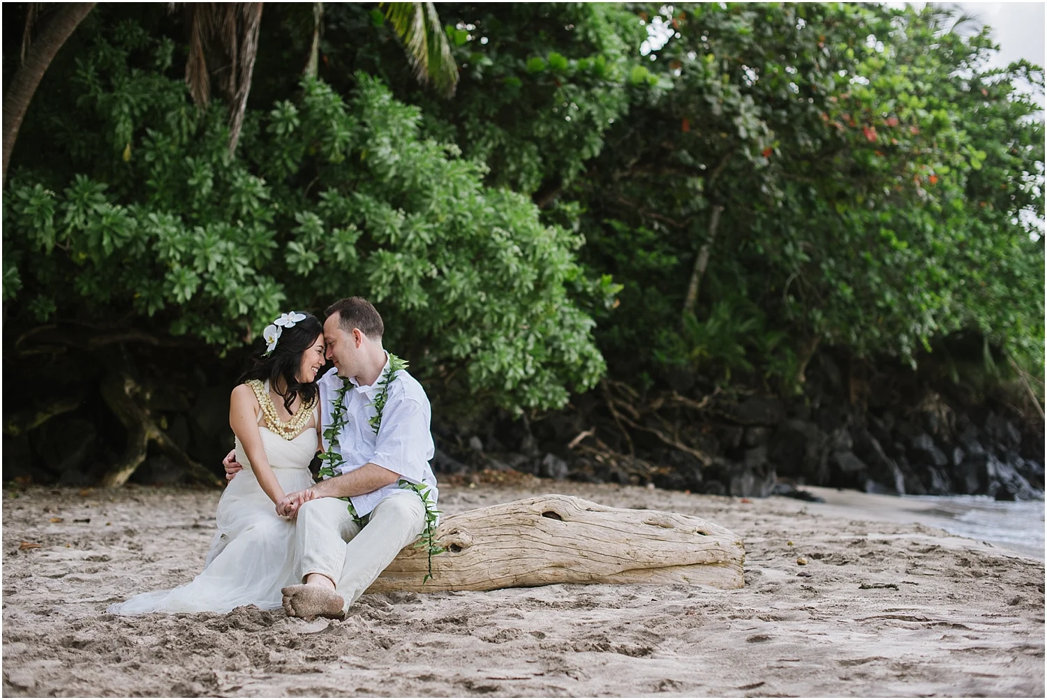 Maui elopement at Hamoa Beach in Hana