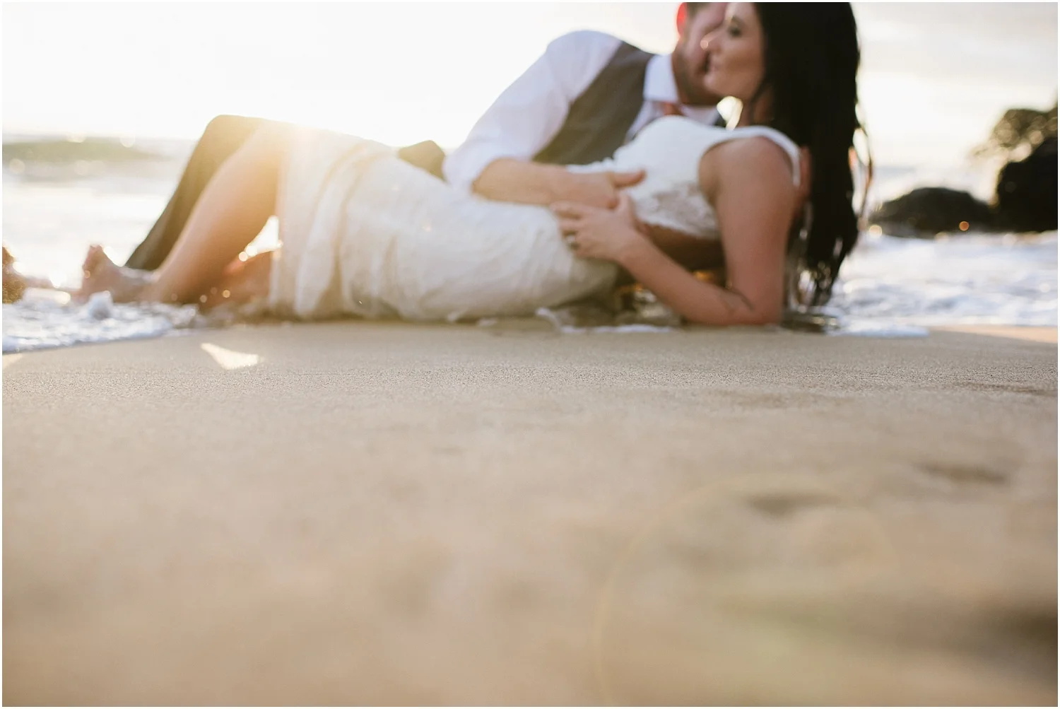 Maui trash the dress photography at Po'olenalena Beach
