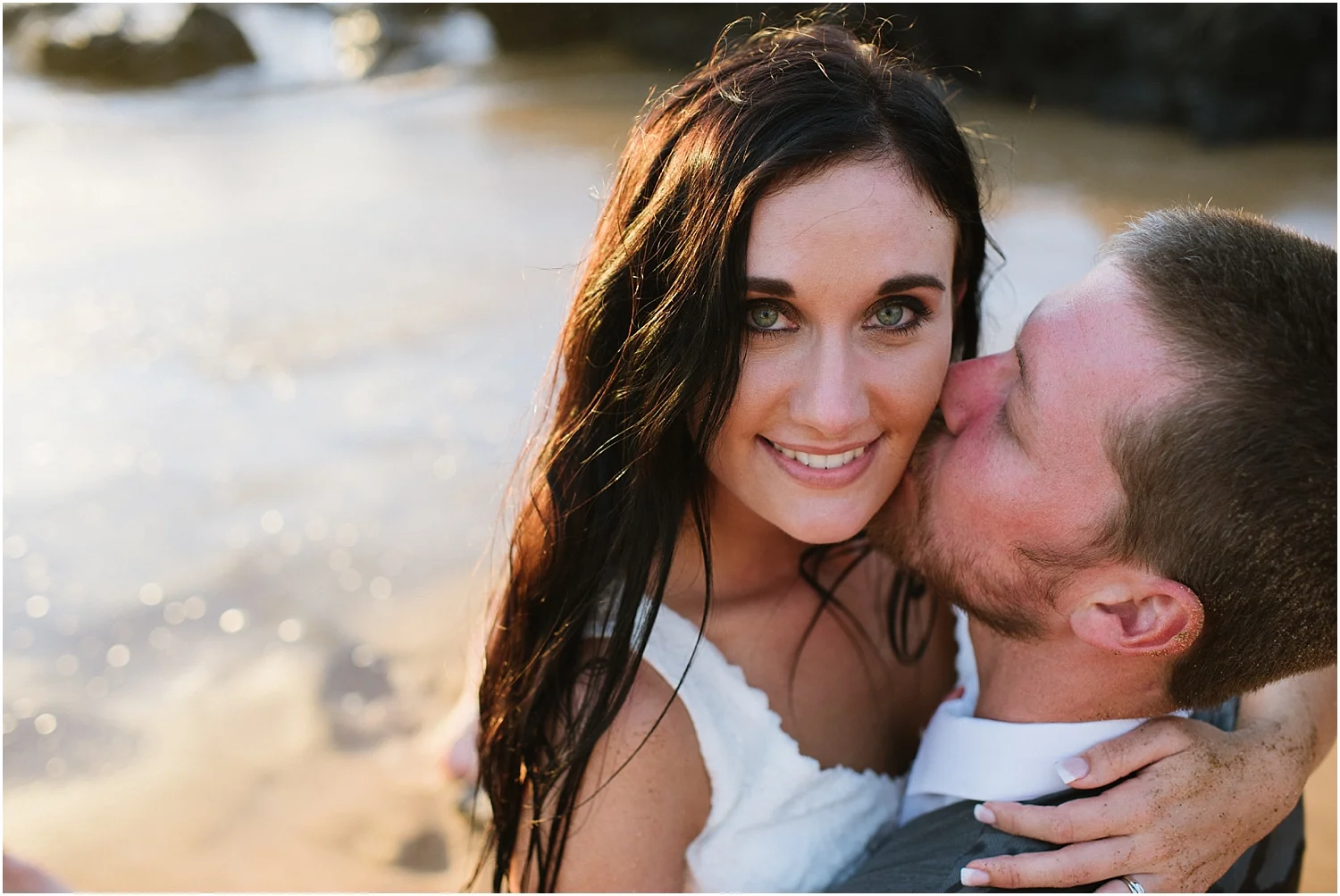 Maui trash the dress photography at Po'olenalena Beach
