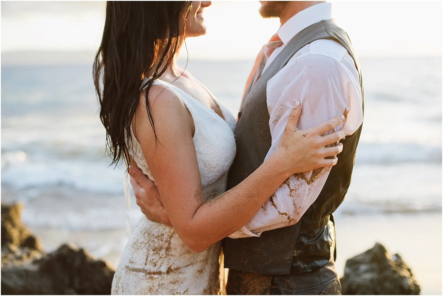 Maui trash the dress photography at Po'olenalena Beach