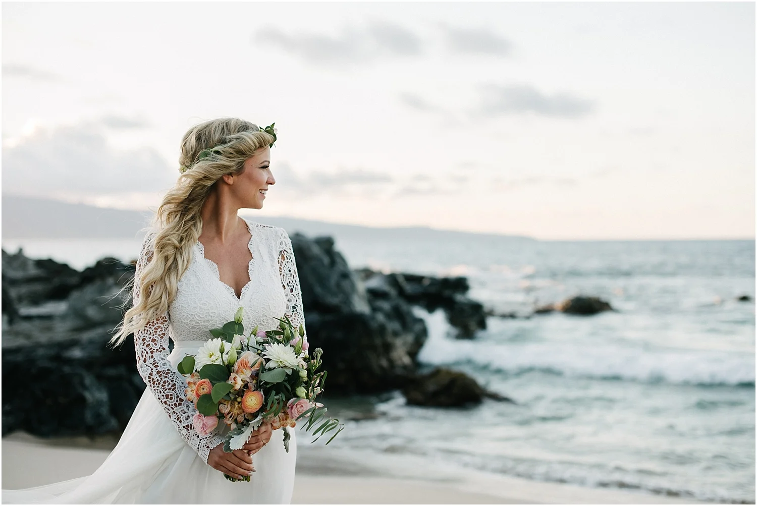 Maui Elopement by Naomi Levit Photography at Ironwoods Beach in Kapalua, Hawaii