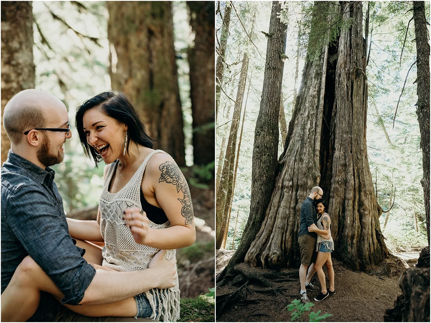 Franklin Falls Adventure Engagement Session | Washington Adventure Wedding Photographer