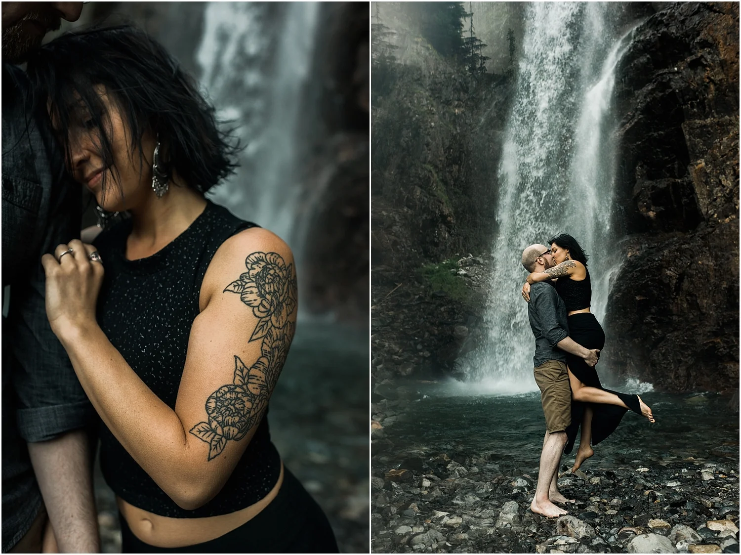 Franklin Falls Adventure Engagement Session | Washington Adventure Wedding Photographer