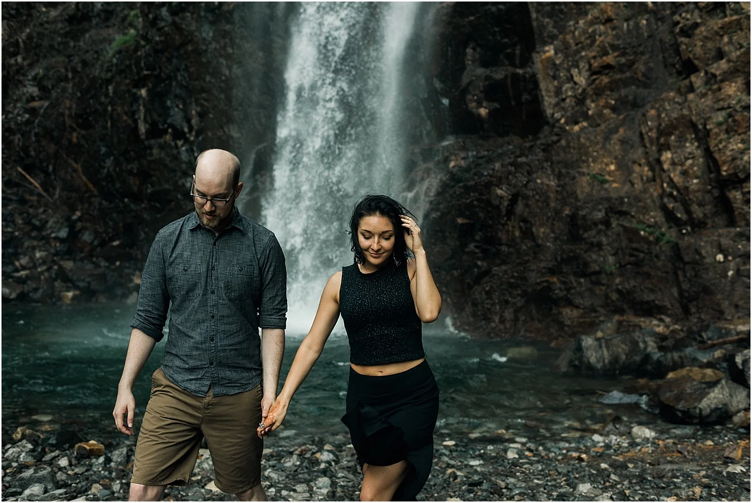 Franklin Falls Adventure Engagement Session | Washington Adventure Wedding Photographer