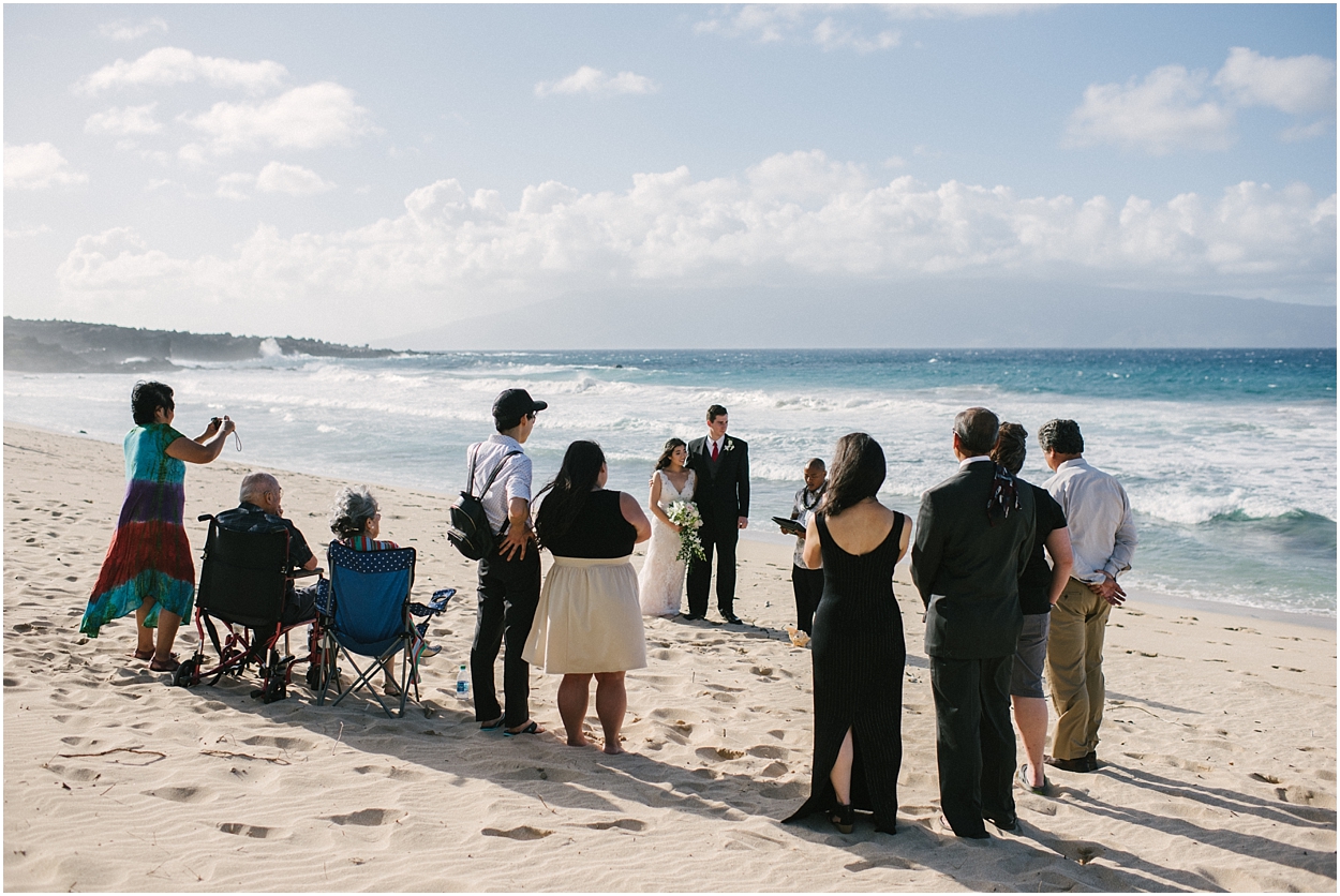maui beach wedding at ironwoods beach by maui wedding photographer naomi levit