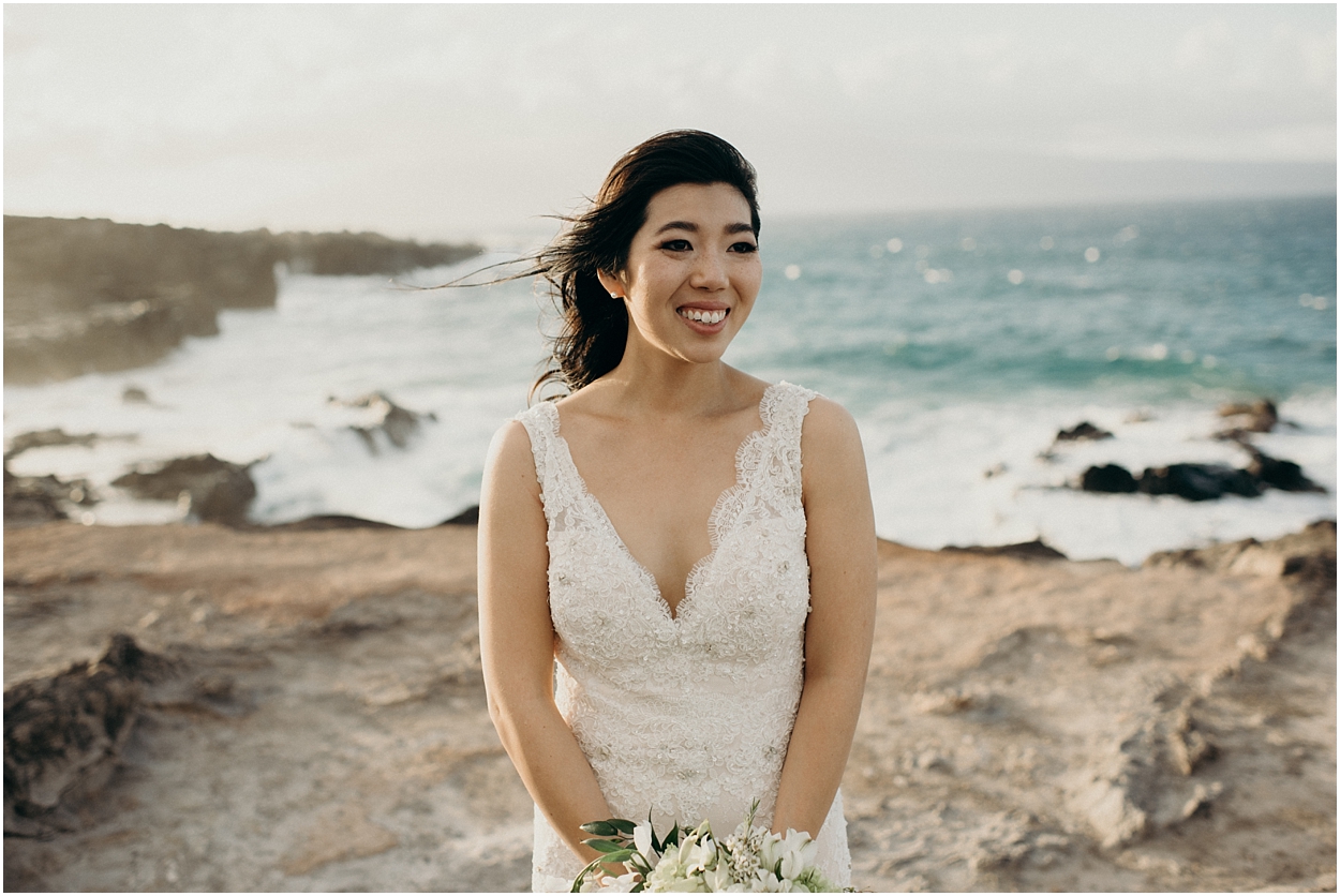 maui beach wedding at ironwoods beach by maui wedding photographer naomi levit