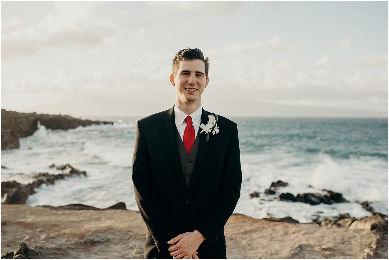 maui beach wedding at ironwoods beach by maui wedding photographer naomi levit