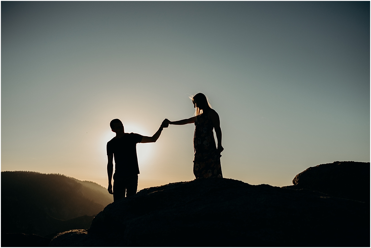yosemite national park engagement session