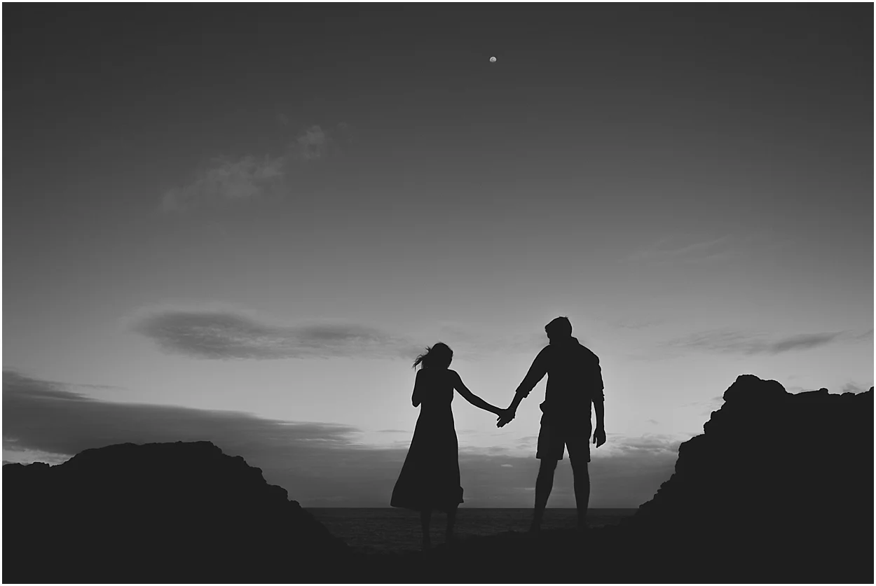 adventurous maui engagement session at nakalele point