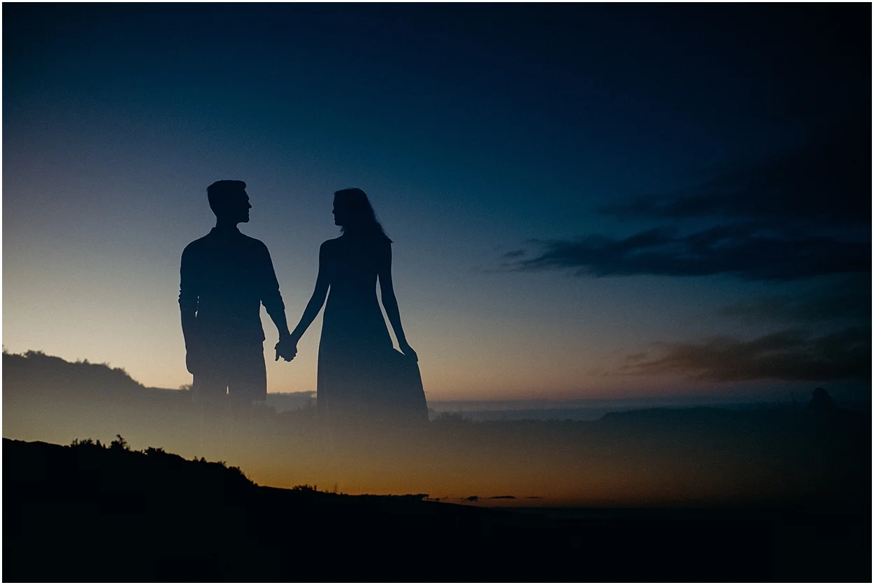 adventurous maui engagement session at nakalele point