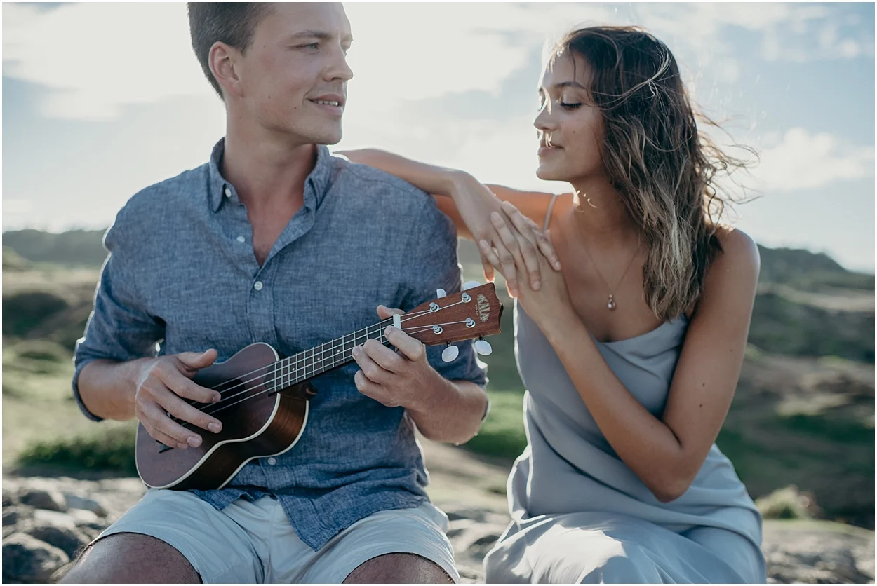 adventurous maui engagement session at nakalele point