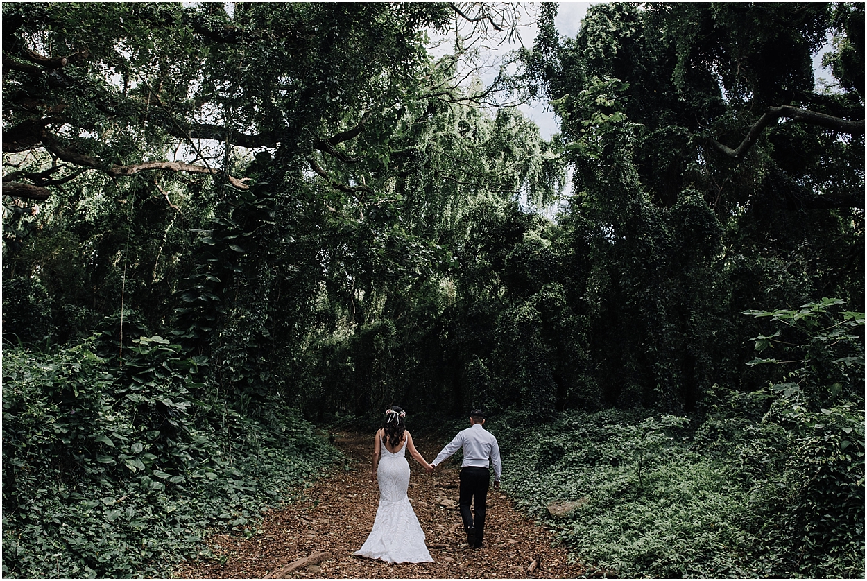 adventurous maui honeymoon session at honolua jungle and ironwoods beach