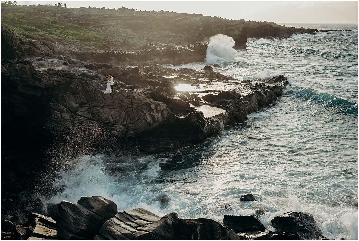 adventurous maui honeymoon session at honolua jungle and ironwoods beach