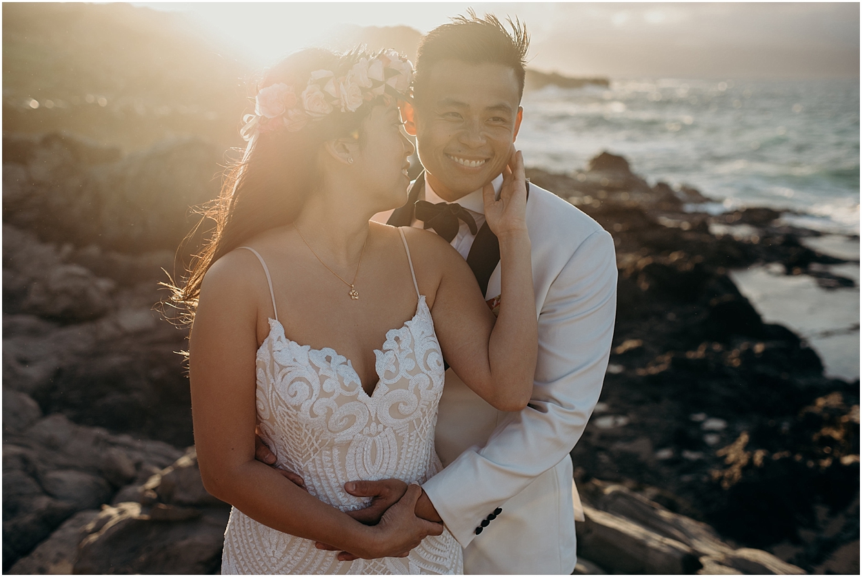 adventurous maui honeymoon session at honolua jungle and ironwoods beach