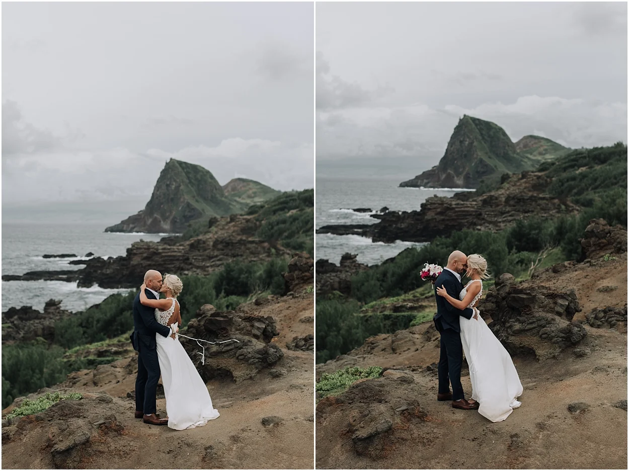 adventurous maui adventure elopement near kahakuloa hawaii