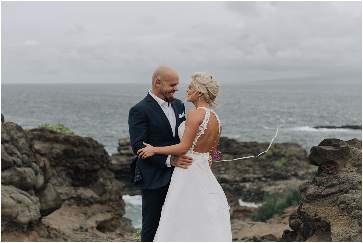 adventurous maui adventure elopement near kahakuloa hawaii