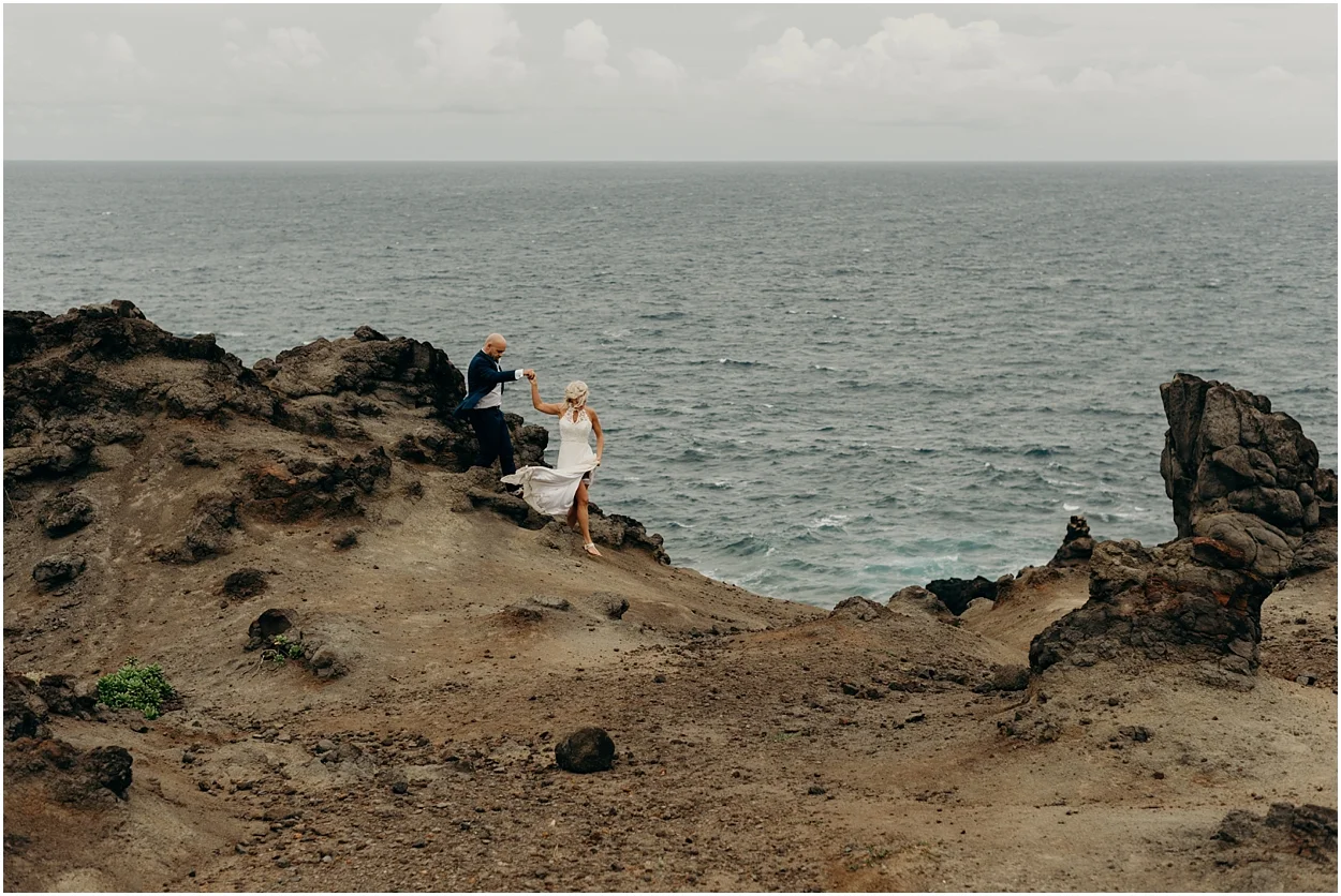 adventurous maui adventure elopement near kahakuloa hawaii