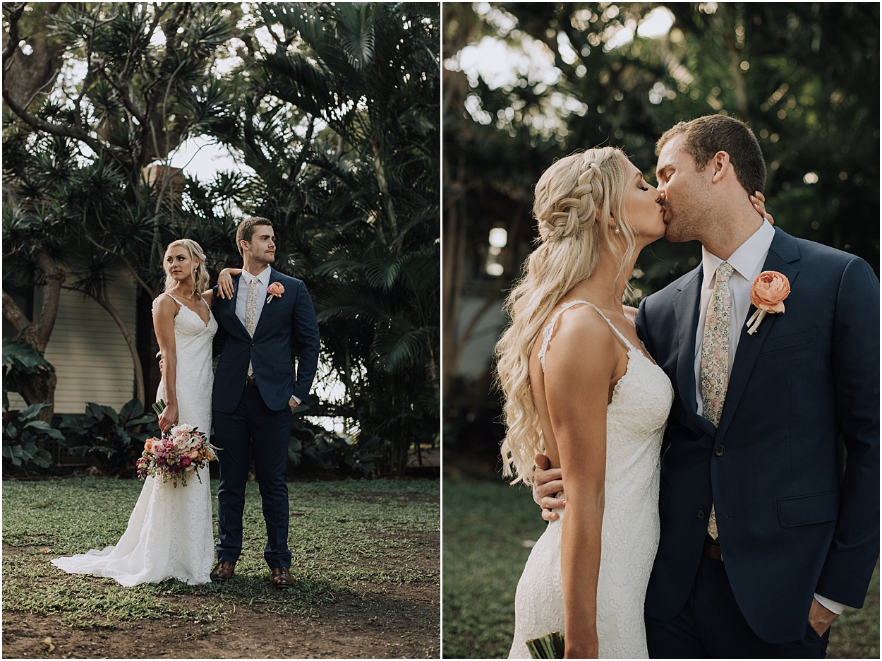 intimate maui wedding at olowalu plantation house in lahaina, hawaii