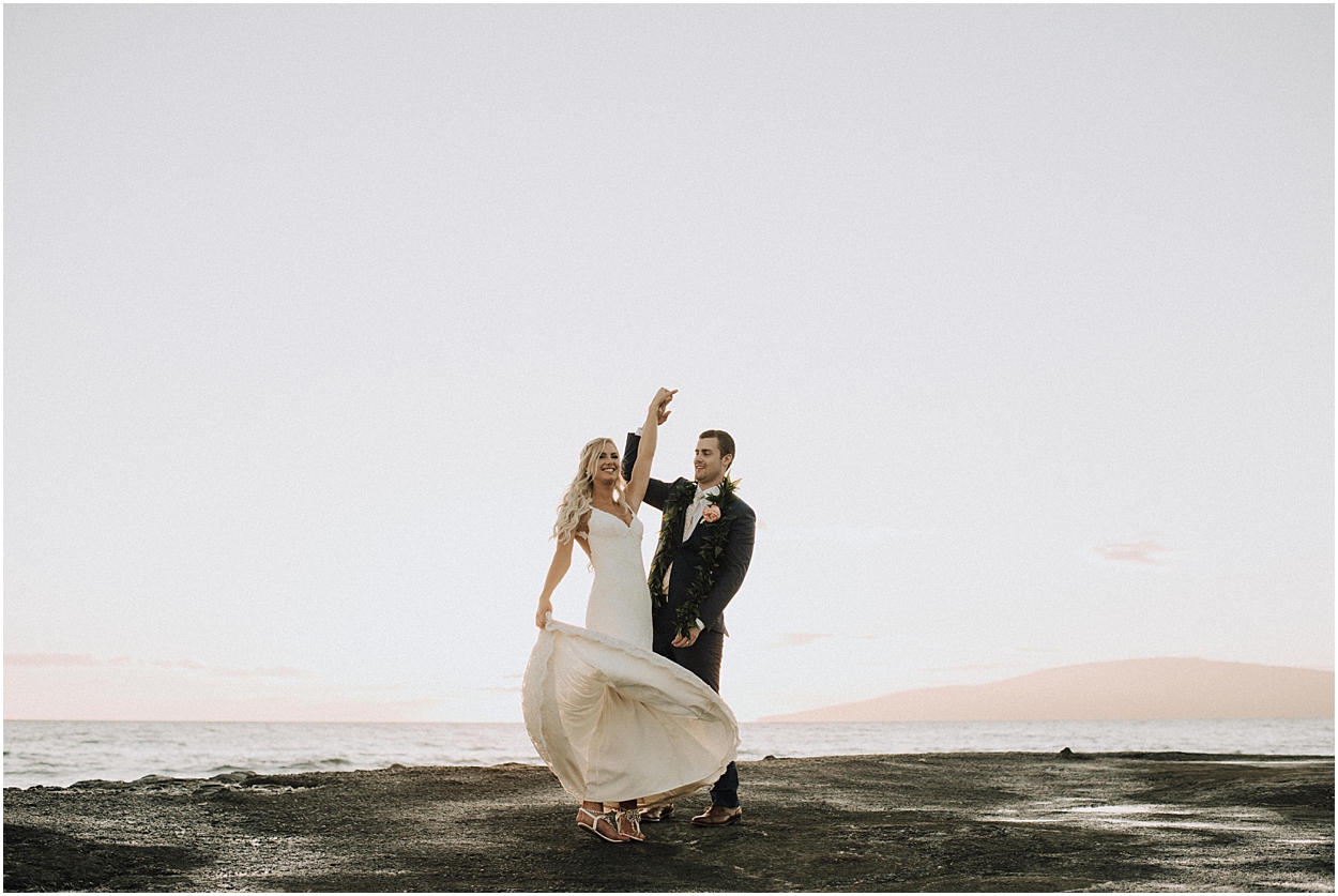 intimate maui wedding at olowalu plantation house in lahaina, hawaii