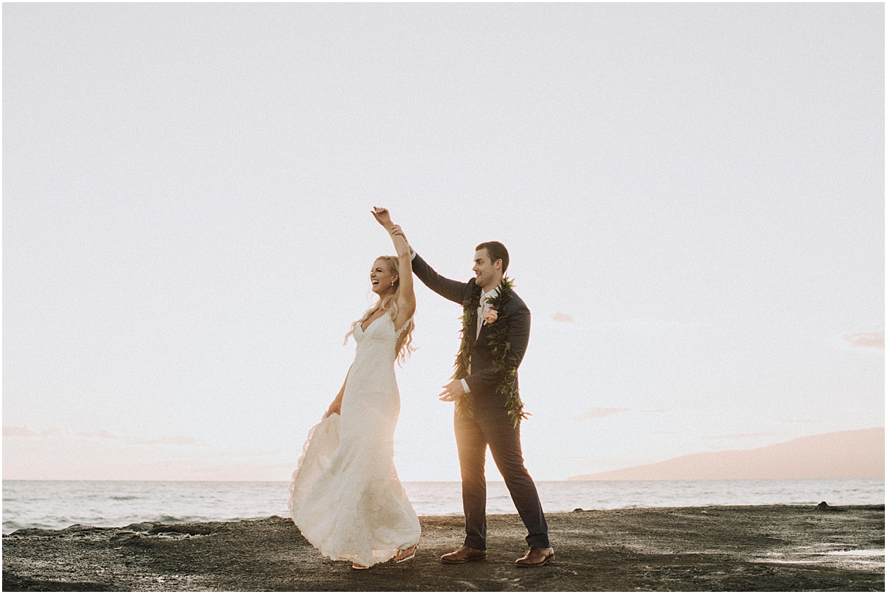 intimate maui wedding at olowalu plantation house in lahaina, hawaii