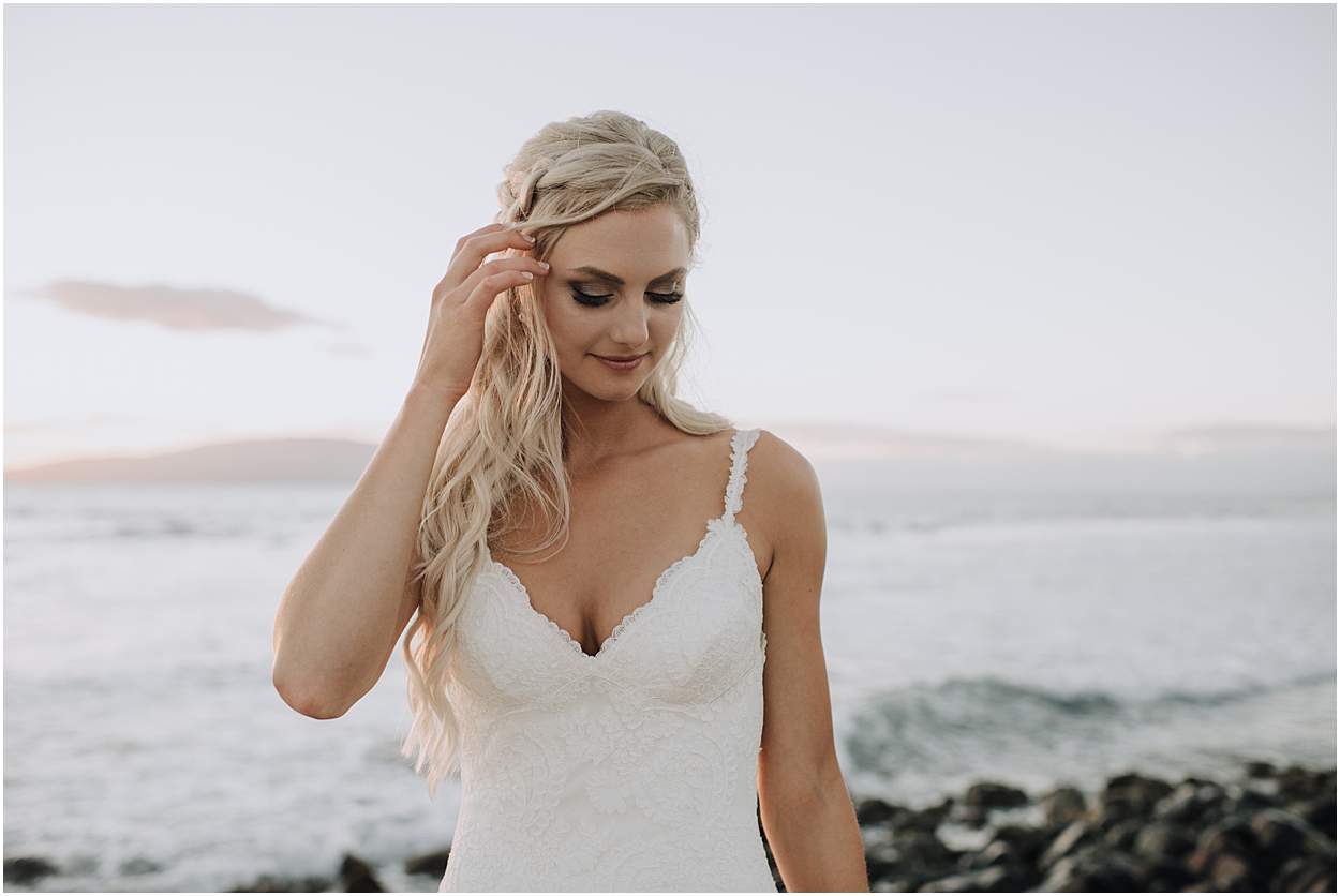 intimate maui wedding at olowalu plantation house in lahaina, hawaii