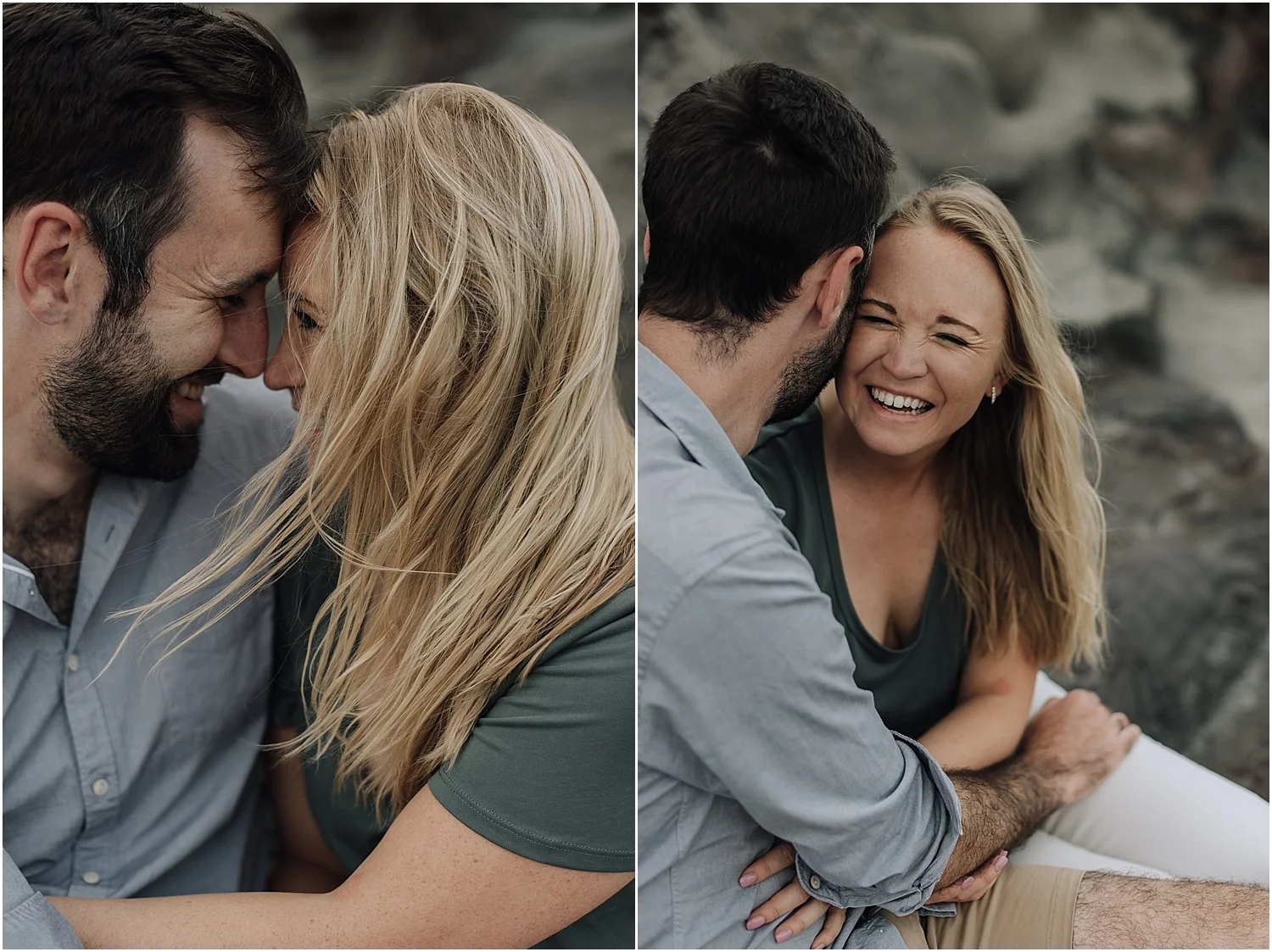 maui engagement photos at nakalele, hawaii