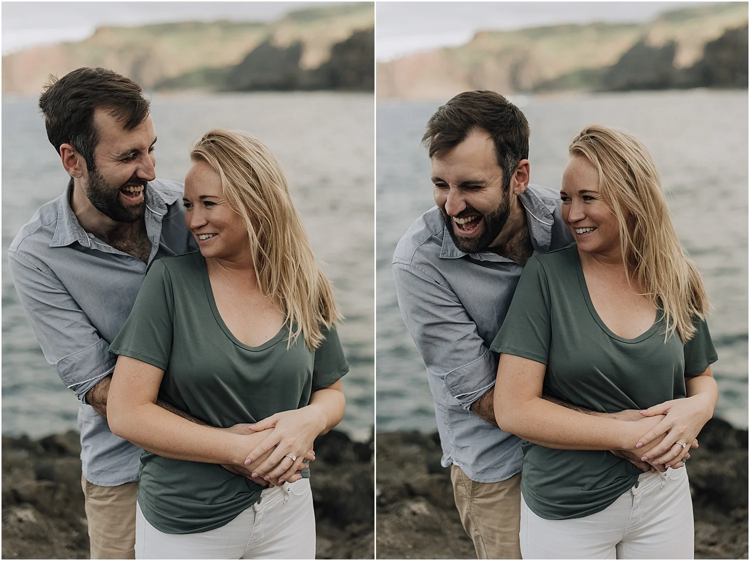 maui engagement photos at nakalele, hawaii