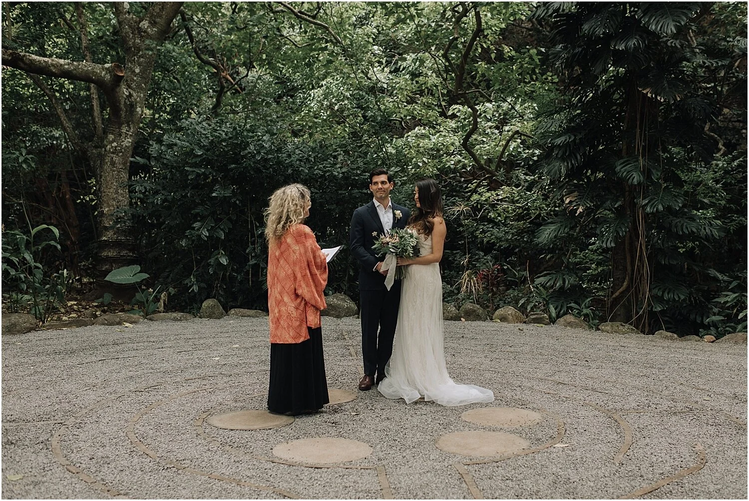intimate maui elopement at the sacred garden of maliko in makawao