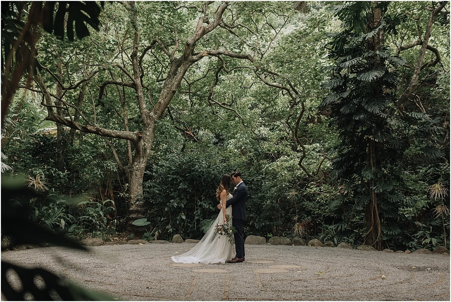 intimate maui elopement at the sacred garden of maliko in makawao